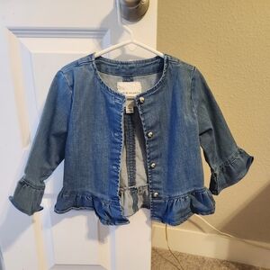 Ruffle 3/4th length sleeve jacket size 3 to 4
